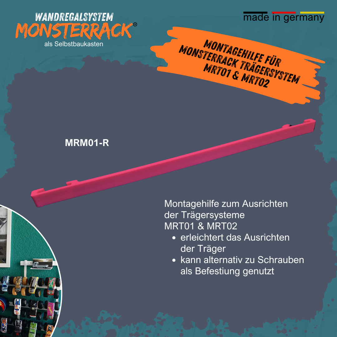 MONSTERRACK Montagehilfe/Trägerhalter für Trägersystem - für Monstertrucks und 1:64 Diecast- Fahrzeuge