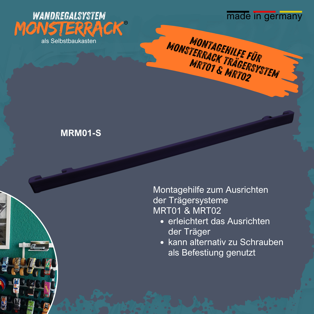 MONSTERRACK Montagehilfe/Trägerhalter für Trägersystem - für Monstertrucks und 1:64 Diecast- Fahrzeuge