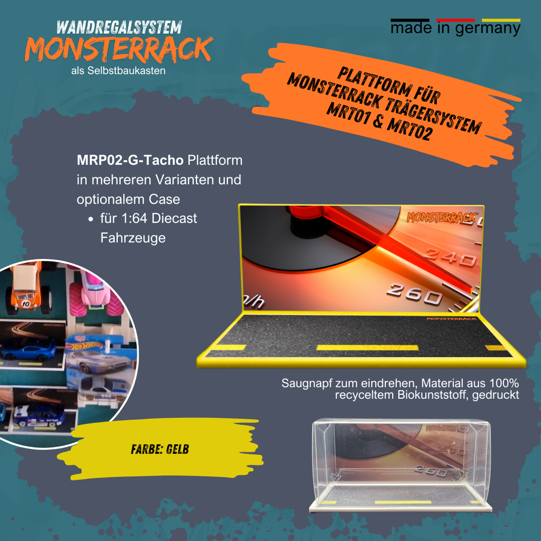 MONSTERRACK Präsentationsplattform für MONSTERRACK Trägersystem, verschiedene Designs