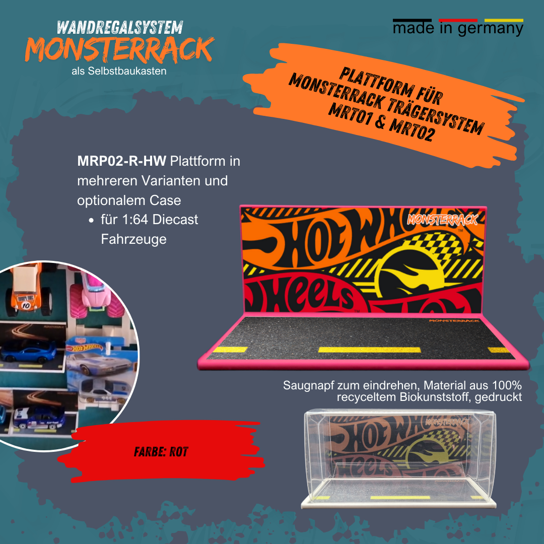 MONSTERRACK Präsentationsplattform für MONSTERRACK Trägersystem, verschiedene Designs