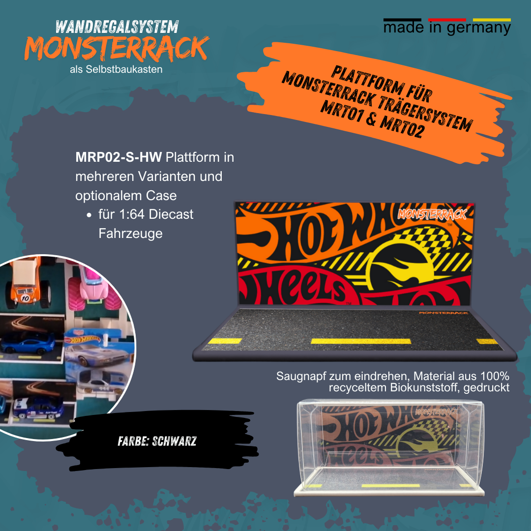 MONSTERRACK Präsentationsplattform für MONSTERRACK Trägersystem, verschiedene Designs