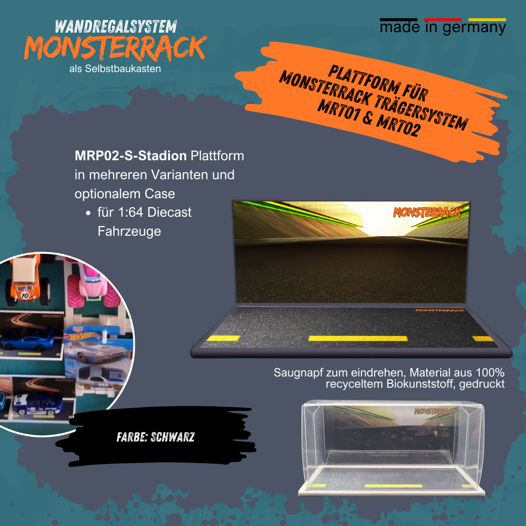 MONSTERRACK Präsentationsplattform für MONSTERRACK Trägersystem, verschiedene Designs