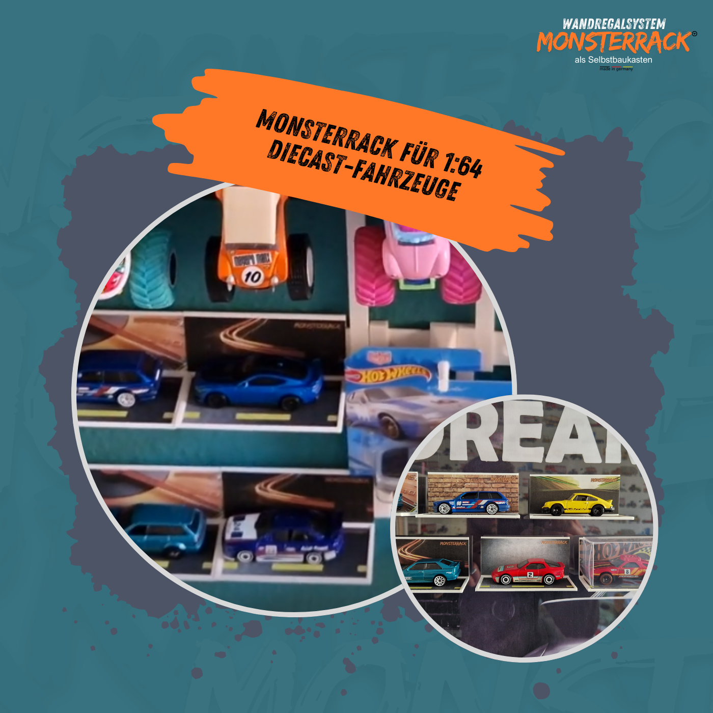 Das MONSTERRACK für 1:64 Diecast- Fahrzeuge