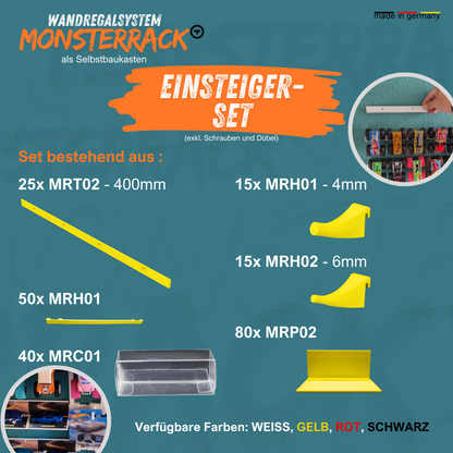 MONSTERRACK Einsteiger-Set für Monstertrucks und 1:64 Diecast Autos, Wunschfarbe