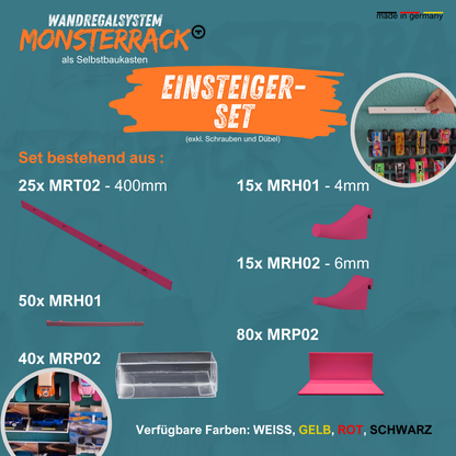 MONSTERRACK Einsteiger-Set für Monstertrucks und 1:64 Diecast Autos, Wunschfarbe