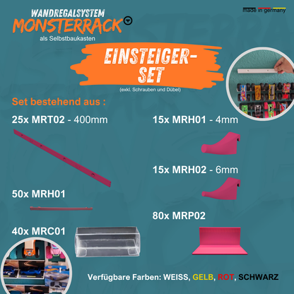 MONSTERRACK Einsteiger-Set für Monstertrucks und 1:64 Diecast Autos, Wunschfarbe