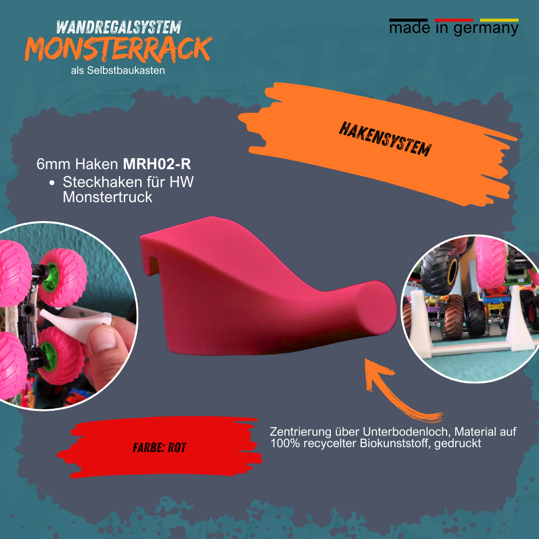 MONSTERRACK Haken für Trägersystem 200/400mm - für Monstertrucks