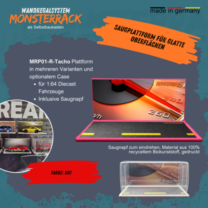 MONSTERRACK Präsentationsplattform mit Saugnapf, für glatte Oberfläche, verschiedene Designs