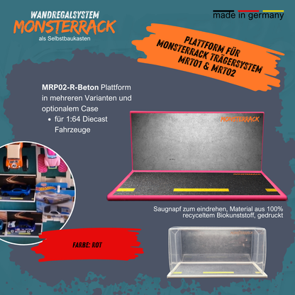 MONSTERRACK Präsentationsplattform für MONSTERRACK Trägersystem, verschiedene Designs