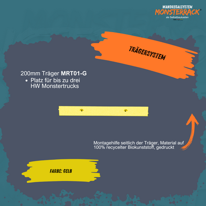 MONSTERRACK Trägersystem 200mm/400mm, zwei Größen - für Monstertrucks und 1:64 Diecast- Fahrzeuge