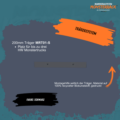 MONSTERRACK Trägersystem 200mm/400mm, zwei Größen - für Monstertrucks und 1:64 Diecast- Fahrzeuge