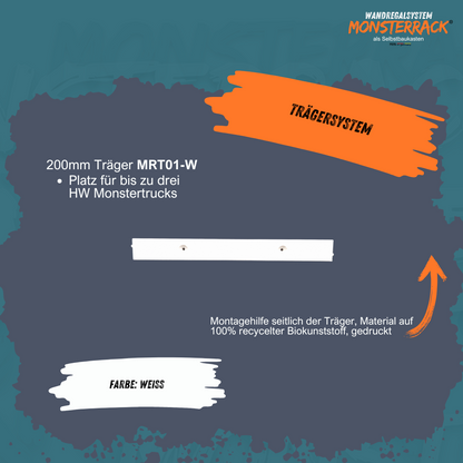 MONSTERRACK Trägersystem 200mm/400mm, zwei Größen - für Monstertrucks und 1:64 Diecast- Fahrzeuge