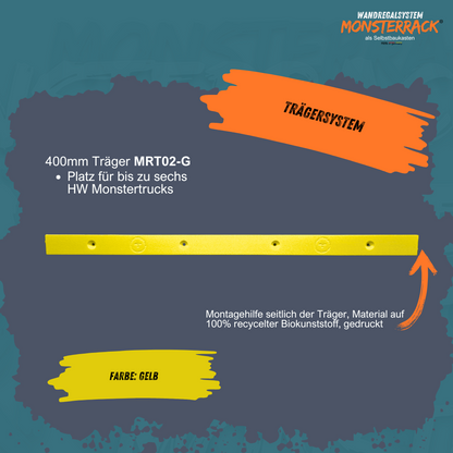 MONSTERRACK Trägersystem 200mm/400mm, zwei Größen - für Monstertrucks und 1:64 Diecast- Fahrzeuge