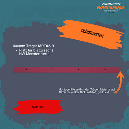 MONSTERRACK Trägersystem 200mm/400mm, zwei Größen - für Monstertrucks und 1:64 Diecast- Fahrzeuge